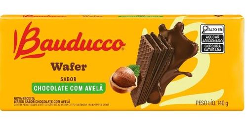 Wafer sabor Chocolate com avelã 140g - Bauducco