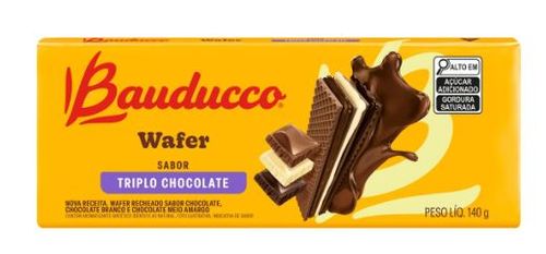 Wafer sabor triplo chocolate 140g - Bauducco