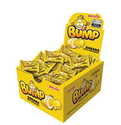 Chicletes sabor banana caixa com 140g - Bump