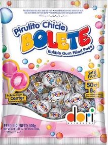 Pirulito sabor Tutti-Frutti Pacote com 400g - Bolete