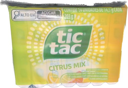 Pastilhas sabor citrus mix caixa com 14 unidades de 14,5g - Tic Tac