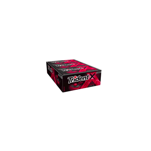 Chiclete 5S Preto sabor Cereja caixa com 21 unidades de 8g - Trident