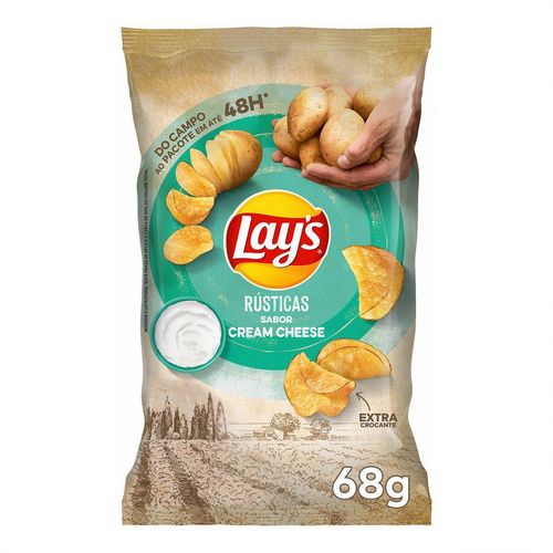 Batata Rusticas Sabor Cream Cheese 68g - Lay's