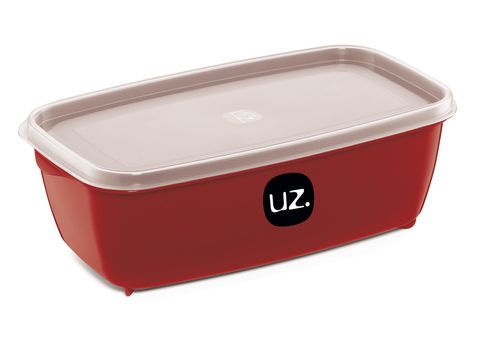 Pote Multiuso Retangular Vermelho 1,5l - UZ