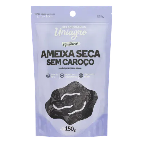 Ameixa Seca sem Caroço com 150g - Uniagro