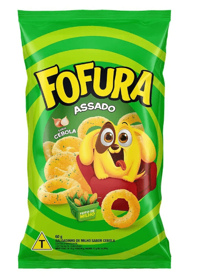 Salgadinho Lucky sabor Cebola Fardo com 10 unidades de 60g - Fofura