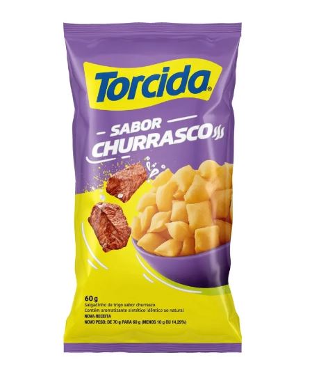 Salgadinho Lucky sabor churrasco com 60g - Torcida