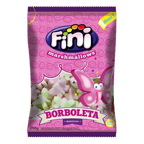 Marshmallow borboleta pacote com 250g - Fini