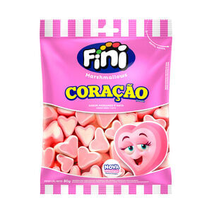 Marshmallow coração pacote com 250g - Fini