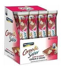 Barra de Cereal sabor Cereja e Cacau caixa com 12 unidades de 25g - Corpo e Sabor