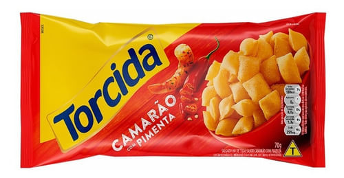 Salgadinho Lucky sabor camarão com pimenta com 60g - Torcida