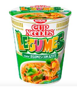 Cup Noodles sabor legumes com azeite 67g - Nissin