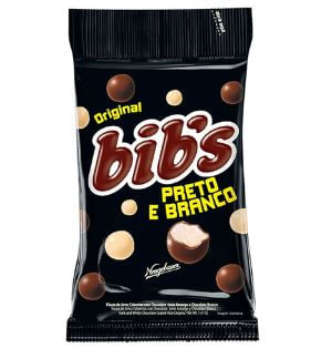 Flocos de arroz coberto com chocolate preto e branco 40g - Bib's