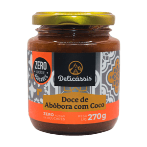 Doce de abóbora com coco zero açúcar 270g - Delicássis