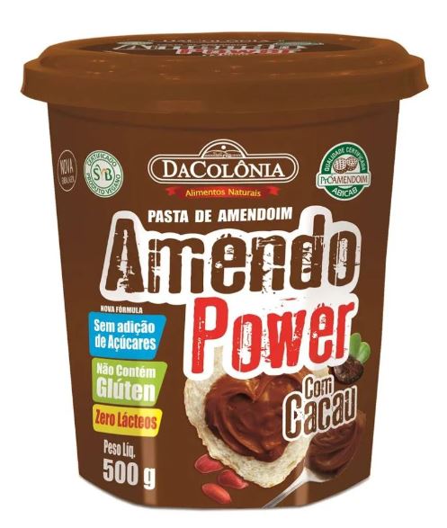 Pasta de Amendoim com Cacau 500g - Amendo Power