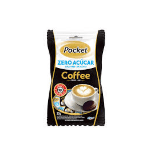 Bala Coffee zero adição de açucares com 23g - Pocket