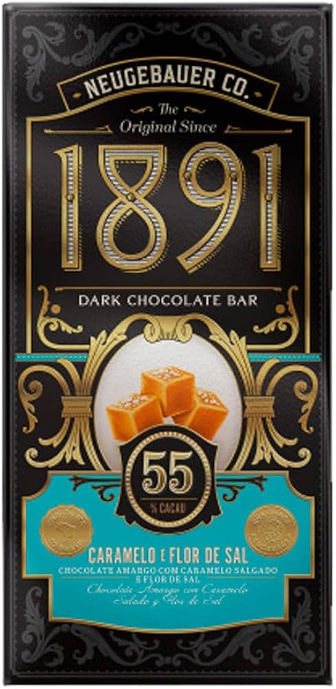 Barra de chocolate 1891 Caramelo flor de sal 90g - Neugebauer