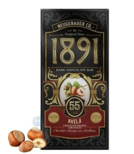 Barra de chocolate 1891 Chocolate 55% Avelã 90g - Neugebauer