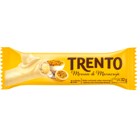 Chocolate sabor Mousse de Maracujá com 32g - Trento