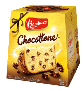 Chocottone mini com gotas sabor chocolate 80g - Bauducco