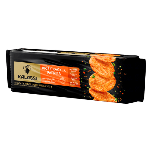 Snack de arroz Rice cracker Paprika com 100g - Kalassi