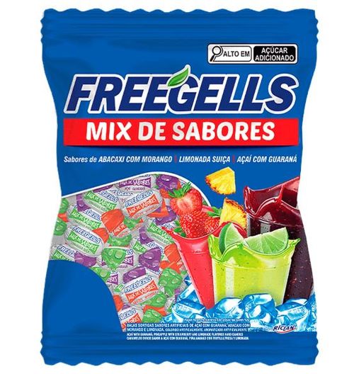 Bala mix de sabores  Pacote com 475g - FreeGells