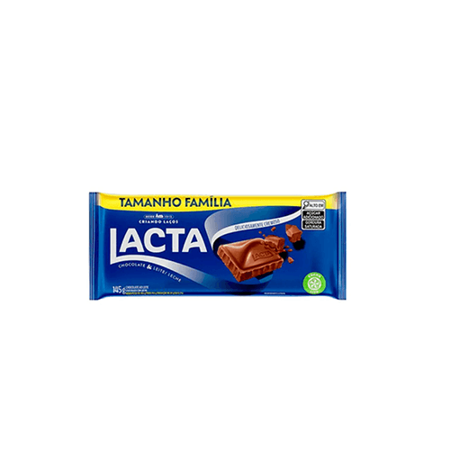 Barra de chocolate ao Leite com 145g - Lacta