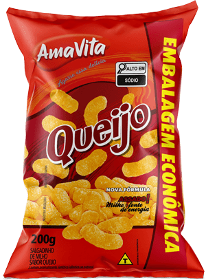 Salgadinho de Milho sabor Queijo com 200g -Amavita