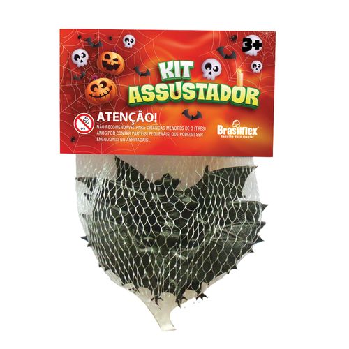 Kit Assustador mini Morcego Halloween com 6 unidades