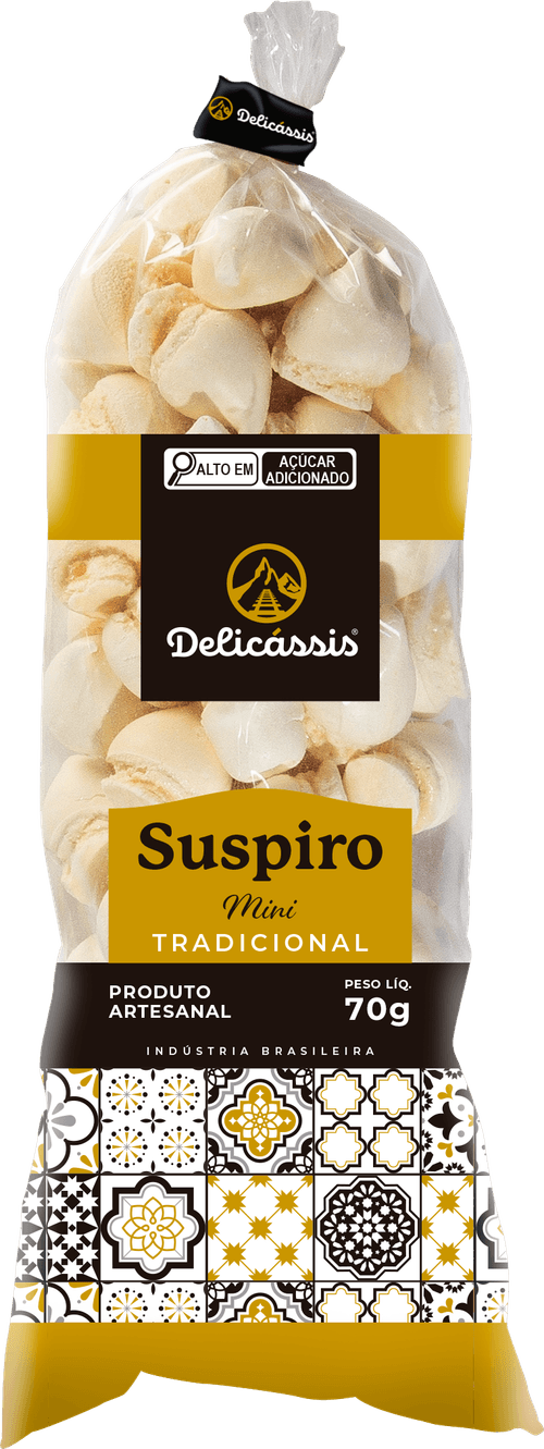 Suspiro tradicional mini com 70g - Delicássis