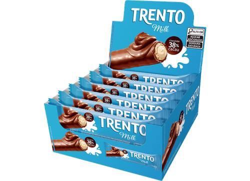 Chocolate ao leite com recheio sabor leite caixa com 16 unidades de 29g - Trento