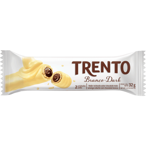 Chocolate sabor Chocolate Branco Dark com 29g - Trento