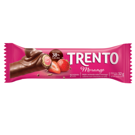 Chocolate sabor Morango com 29g - Trento