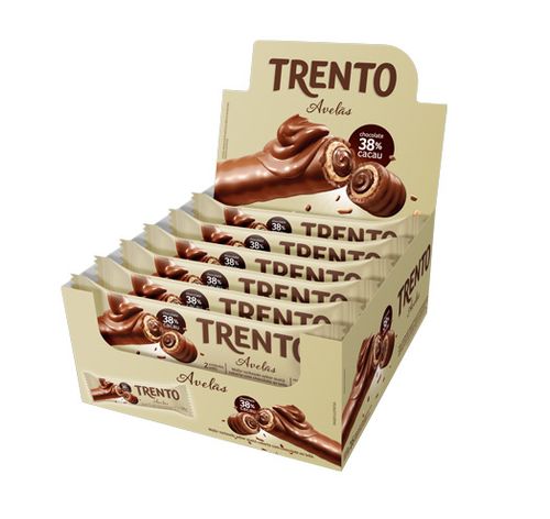 Chocolate sabor Avelã caixa com 16 unidades de 29g - Trento