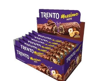 Chocolate sabor Nuts caixa com 15 unidades de 25g - Trento Massimo