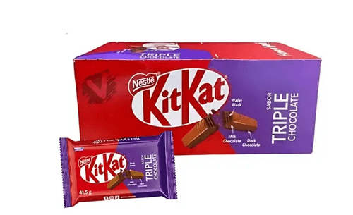 Barra de chocolate Triple Chocolate caixa com 24 unidades de 41,5g - Kit kat