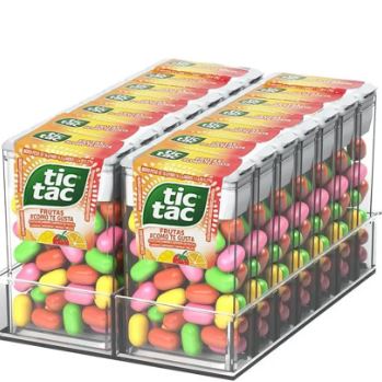 Pastilhas sabor Frutas caixa com 14 unidades de 14,5g - Tic Tac