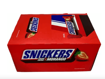 Barra de chocolate sabor morango caixa com 20 unidades de 42g - Snickers