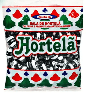 Bala dura sabor hortelã com 300g - Santa Fé