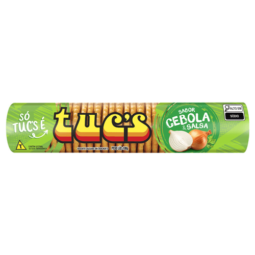Biscoito sabor cebola e salsa com 100g - Tuc's