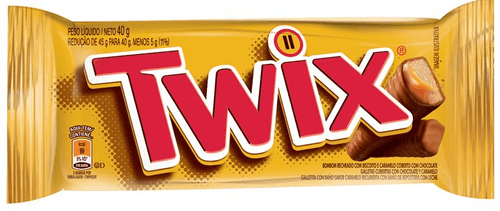 Chocolate ao leite com recheio de caramelo 40g - Twix