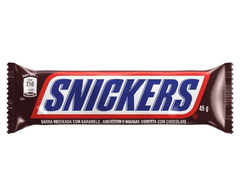 Barra de chocolate sabor original com 45g - Snickers