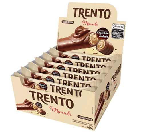 Chocolate ao leite com recheio sabor Marula caixa com 16 unidades de 29g - Trento