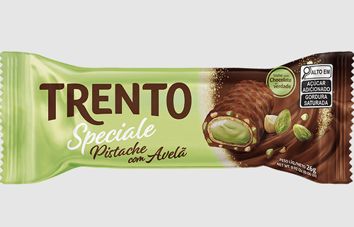 Chocolate sabor Pistache com Avelã de 26g - Trento Special