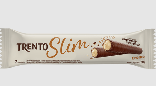 Chocolate ao leite sabor creme com 20g - Trento Slim