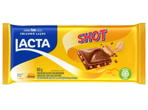 Barra de chocolate com 80g - Shot