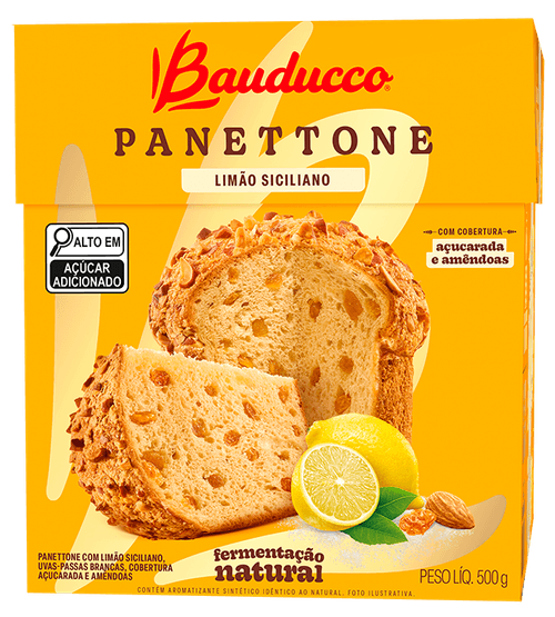 Panettone Limão Siciliano com 500g - Bauducco