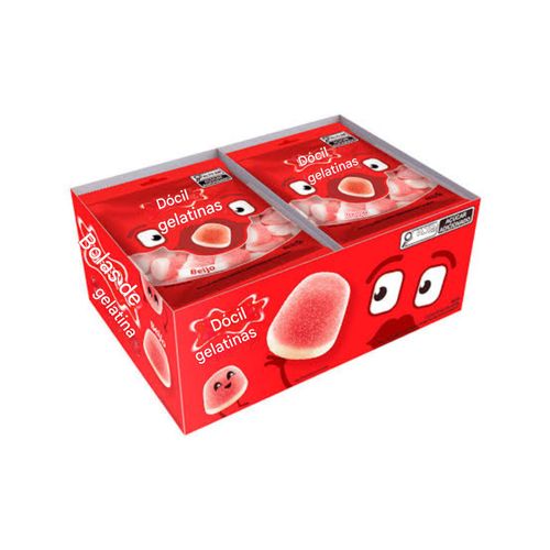Gelatines Beijo com 12 pacotinhos com 15g - Docile