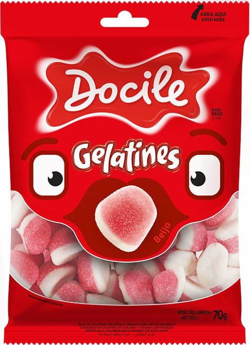 Gelatines beijo 70g - Docile