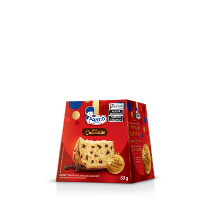 Panettone com gotas de chocolate ao leite 80g - Panco